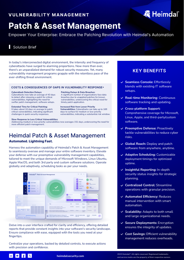 Heimdal Patch and Asset Management document image